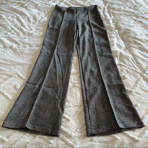 Urban Behaviour Flared Wide Leg Twwed Speckled High Waist Pant Bottom Trouser